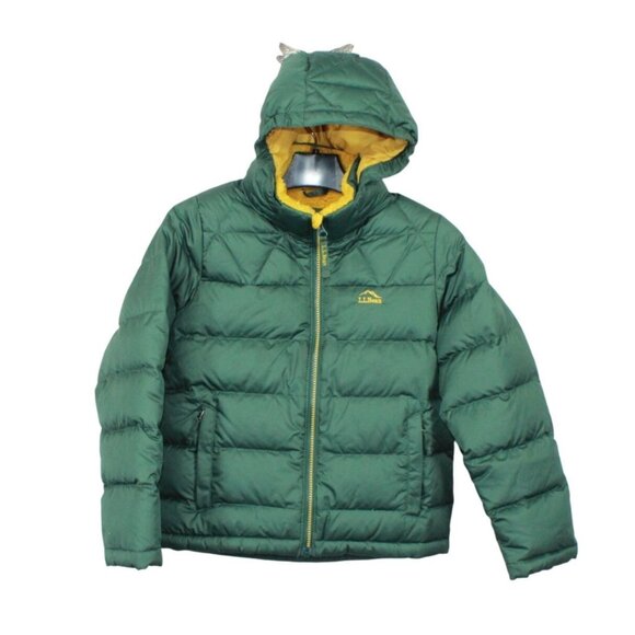 LL Bean Beans Down Jacket Pinewood Green Size Small 8